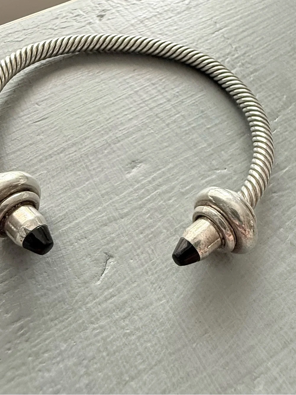 Taxco Mexico 925 Sterling Silver Twist Cable Cuff Bracelet